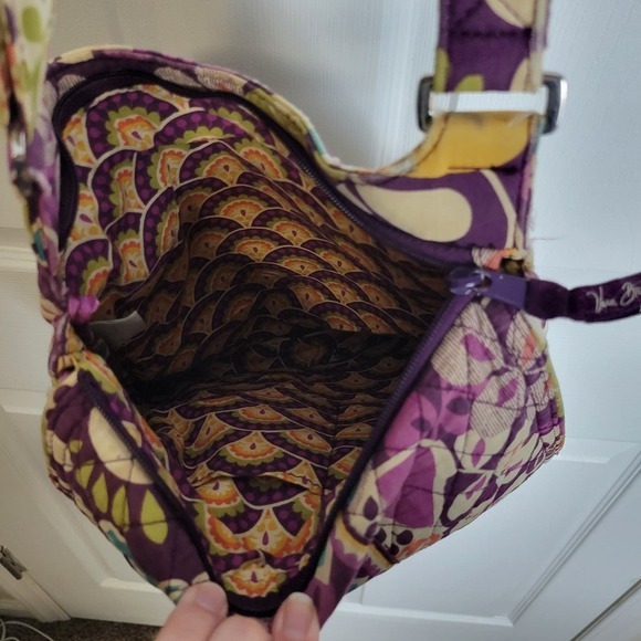 Vera Bradley Cross Body Mailbag-Plum Crazy - Picture 5 of 8